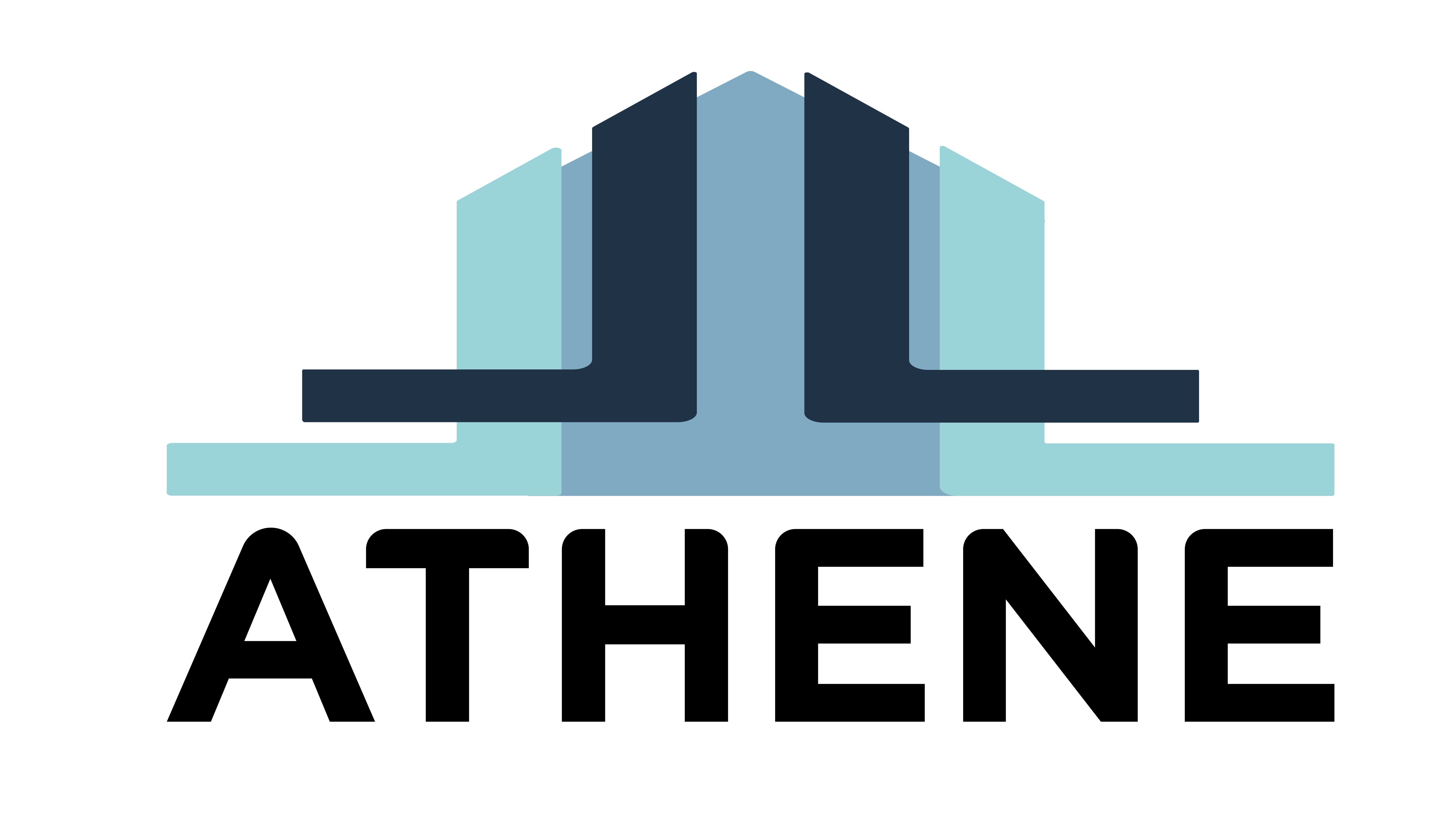 A graphic of a building with a dark background.